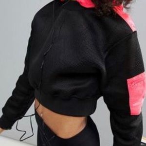 FREE SHORTS/ASOS 4505 MESH SWEAT TOP